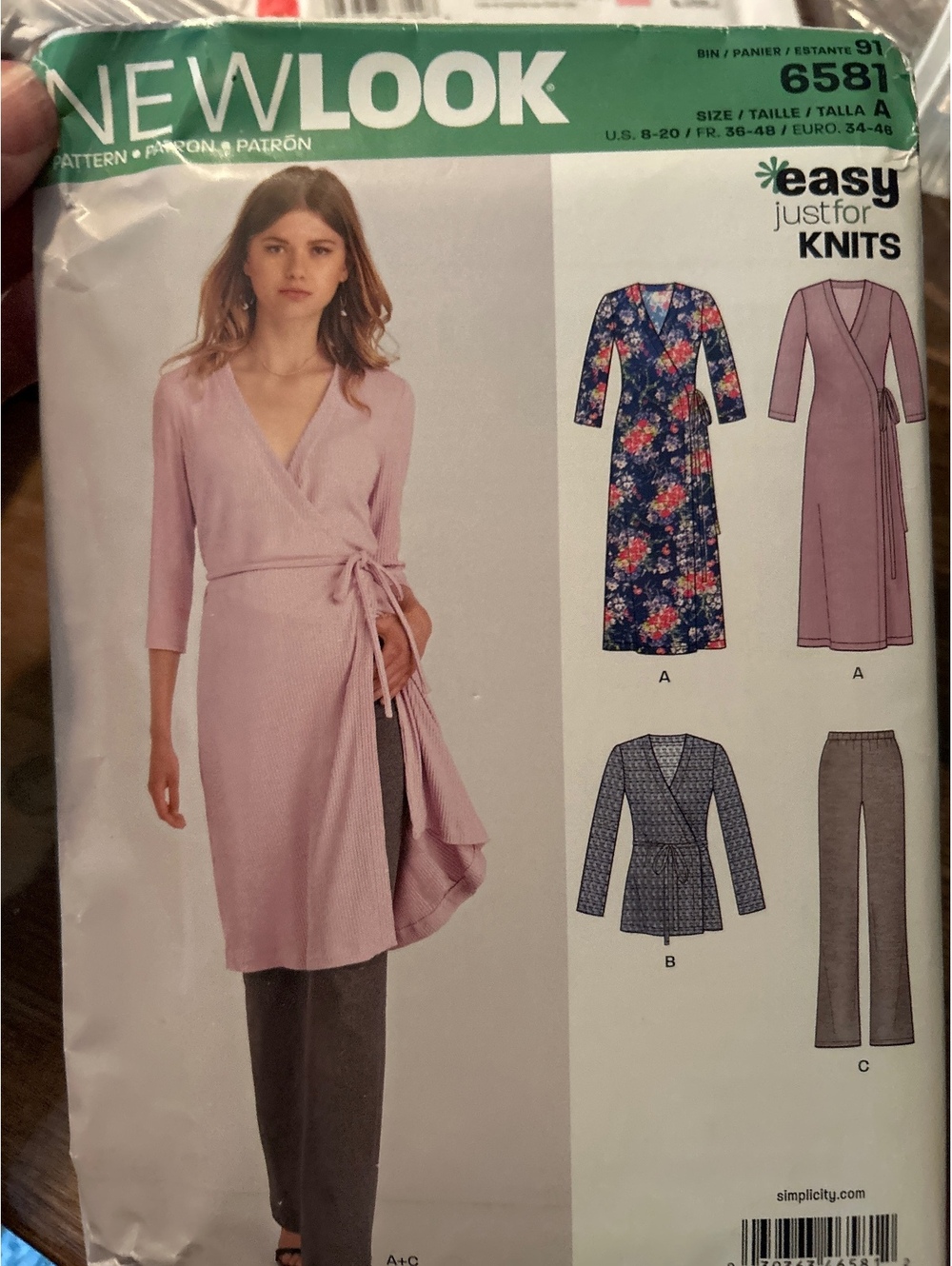 New Look Easy Wrap Dress and Pants Sewing Pattern 6581